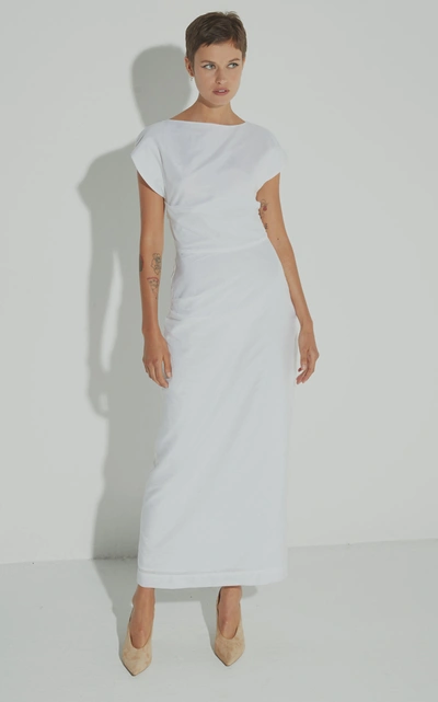 Shop Georgia Alice Lily Cotton-blend Dress In White