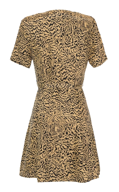 Shop Hvn Women's Rosemary Tiger-print Silk Mini Dress In Animal