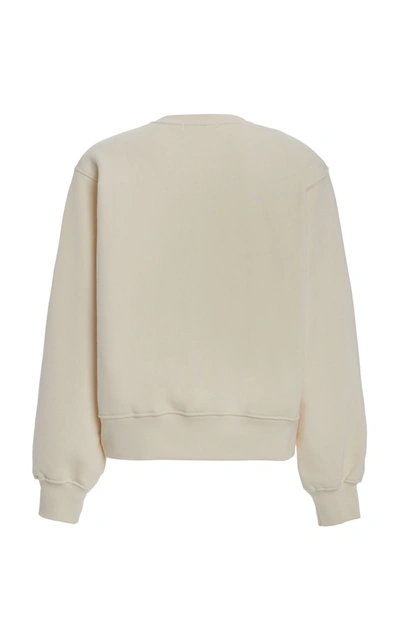 Shop The Frankie Shop Women's Vanessa Padded-shoulder Cotton Sweatshirt In Ivory
