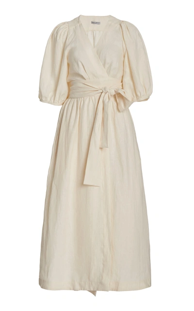 Shop Three Graces London Women's Fiona Linen Midi Dress In Neutral
