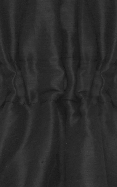 Shop Aje Women's Psychedelia Cutout Linen-blend Mini Dress In Black,white