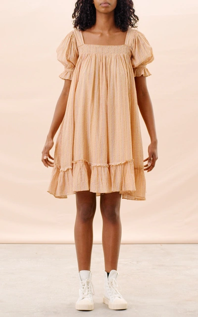 Shop Bytimo Seersucker Babydoll Mini Dress In Multi