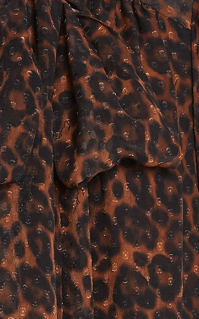 Shop Erdem Women's Lucien Leopard-print Georgette Top In Multi