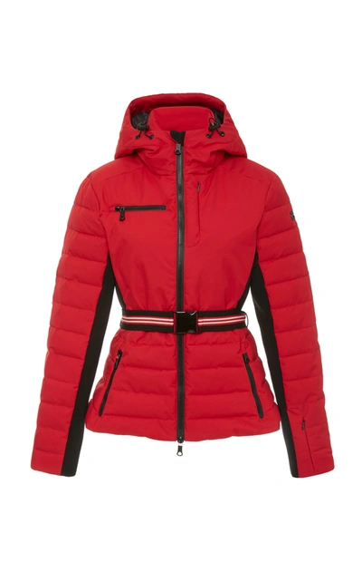 Shop Erin Snow Women's Kat Belted Quilted Jacket In Red,white