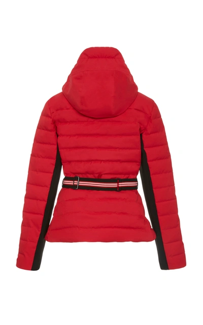 Shop Erin Snow Women's Kat Belted Quilted Jacket In Red,white