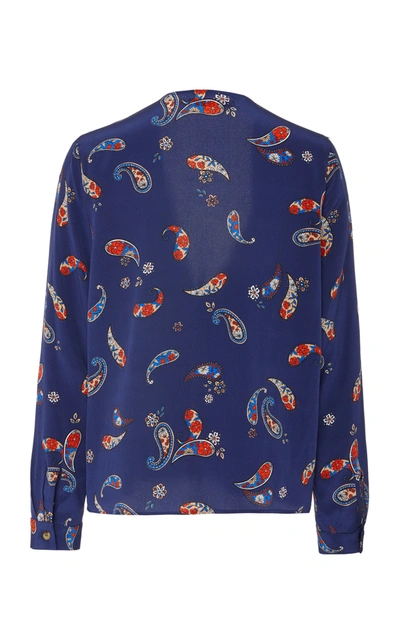 Shop Ciao Lucia Women's Ludavica Printed Silk Top In Navy