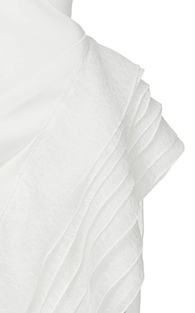 Shop Maticevski Women's Serene Tiered Silk-blend Gown In White