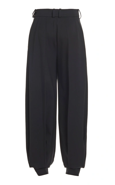 Shop Alexandre Vauthier Wool Flannel Harem Pants In Black