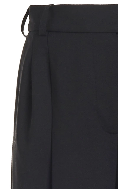 Shop Alexandre Vauthier Wool Flannel Harem Pants In Black