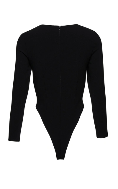 Shop Magda Butrym Women's Wool-blend Bodysuit In Black