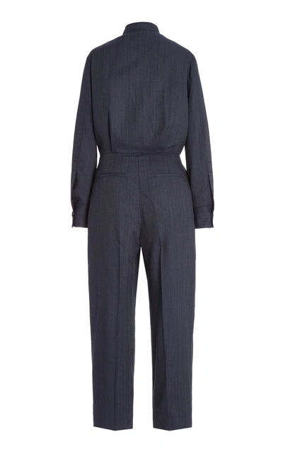 Shop Stella Mccartney Brielle Belted Tapered Jumpsuit In Grey