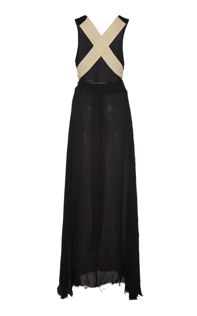 Shop Albus Lumen Women's Loli Belted Silk Dress In Black,neutral