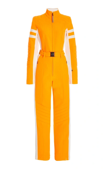 Shop Bogner Women's Cat Softshell Ski Suit In Orange,black