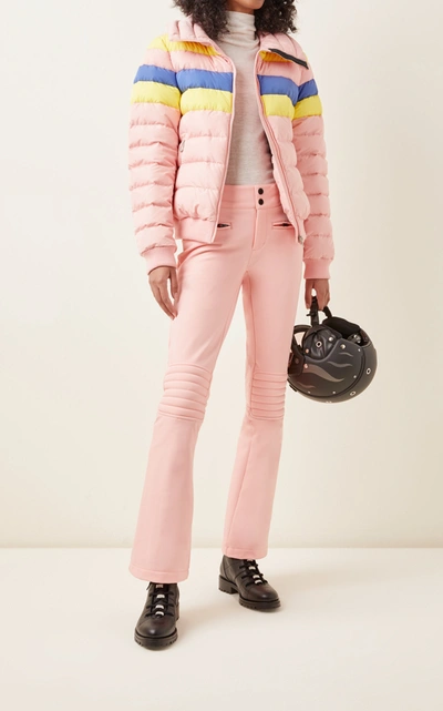 Shop Perfect Moment Women's Aurora Flared Ski Pants In Pink,black