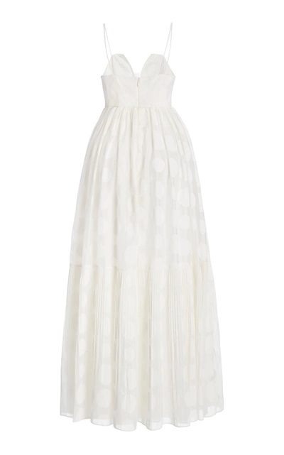 Shop Ulla Johnson Women's Aimie Polka-dot Cotton-silk Dress In White,pink