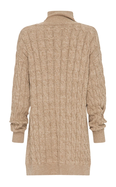 Shop Anna Quan Dante Cable-knit Sweater In Brown