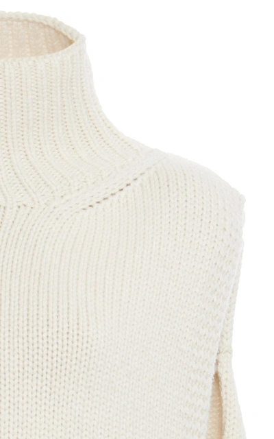 Shop Jil Sander Knit Cashmere Vest In White