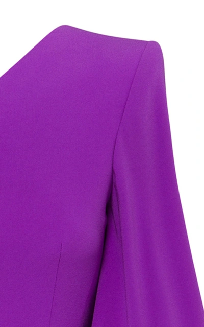 Shop Alex Perry Women's Marin Satin Crepe One-shoulder Gown In Purple