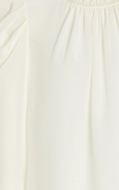 Shop Zimmermann Women's Ruffled Silk Blouse In White