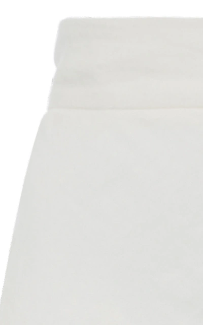 Shop Miu Miu Women's High-rise Linen Maxi Skirt In White