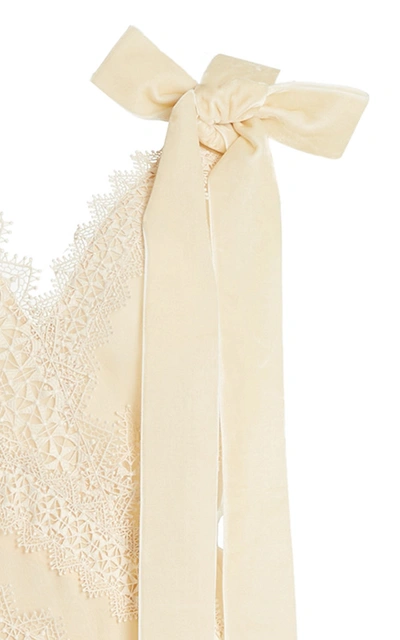 Shop Zimmermann Charm Star Ruffled Silk Slip Dress In White