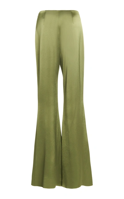 Shop Galvan High Waisted Trousers In Green