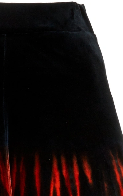 Shop Proenza Schouler Women's Tie-dyed Velvet Maxi Skirt In Print