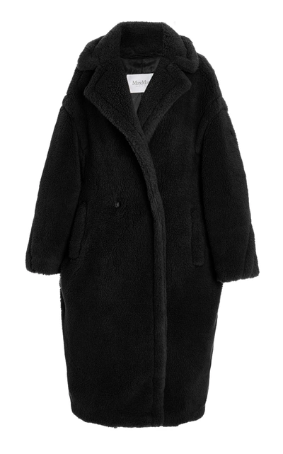 Shop Max Mara Women's Oversized Alpaca-blend Teddy Coat In White,black