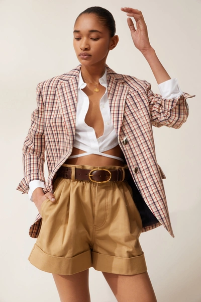 Prada Jacket Single-breasted In Plaid,multi