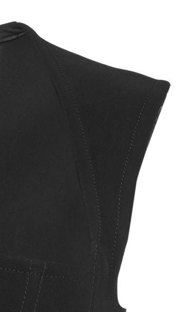 Shop Bottega Veneta Silk-blend Mini Dress In Black