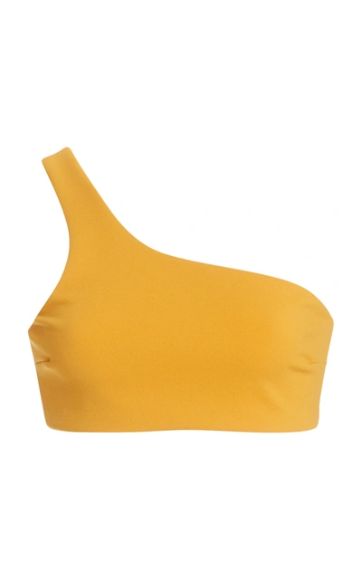 Shop Haight Women's Perlin One-shoulder Bikini Top In Yellow