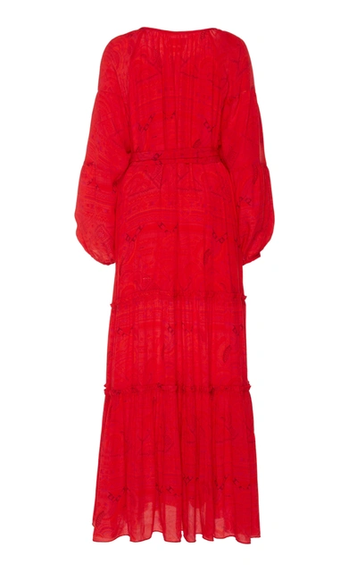 Shop Chufy Huancayo Broadcloth Maxi Dress In Print