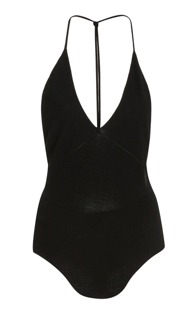 Shop Bottega Veneta Women's Sleeveless Cashmere-blend Bodysuit In Black