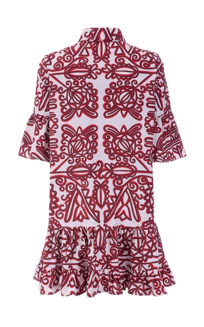 Shop La Doublej Women's Choux Ruffled Printed Cotton Mini Dress