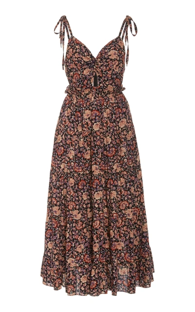 Shop Ulla Johnson Kali Floral-print Cotton-blend Dress
