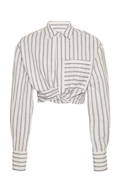 Shop Significant Other Orla Striped Linen-blend Shirt In Multi