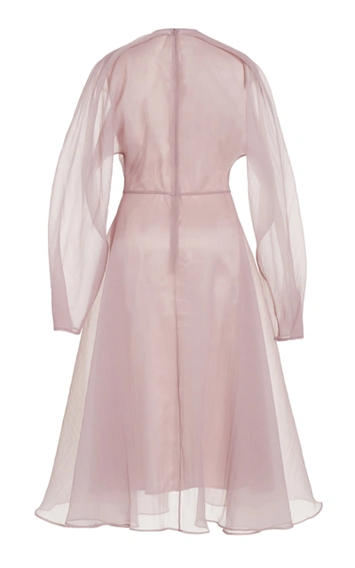 Shop Beaufille Beha Organza Midi Dress In Pink