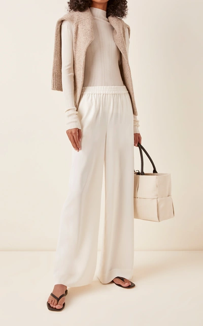 Shop Co Wide-leg Jersey Pants In White