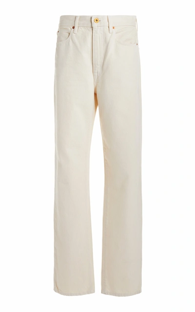 Shop Slvrlake London Rigid High-rise Straight-leg Jeans In White