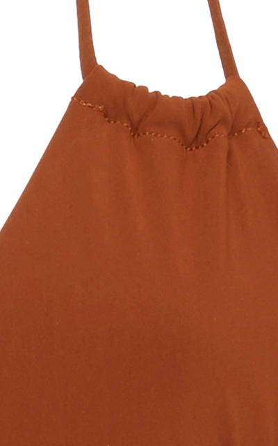 Shop Anemone The Jane Double-string Bikini Top In Orange