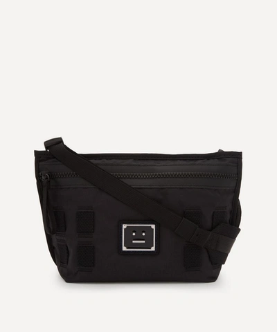 Shop Acne Studios Logo Plaque Cross-body Bag In Black