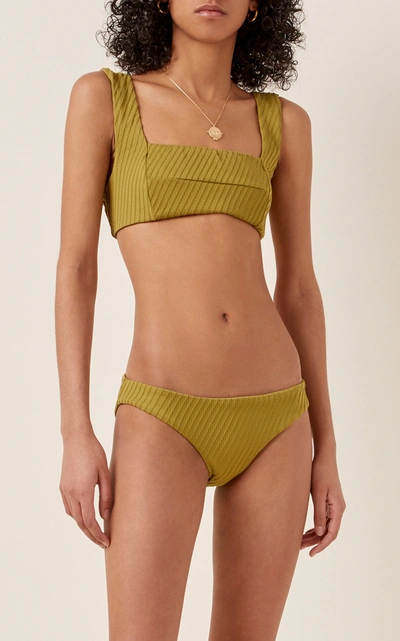 Shop Fella Franco Bikini Top In Green