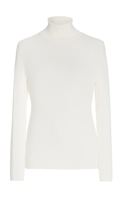 Shop Fusalp Women's Ancelle Ribbed Knit Top In White,yellow