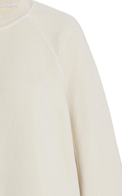 Shop Les Tien Women's Classic Fleece Classic Raglan-sleeve Cotton Sweatshirt In Ivory
