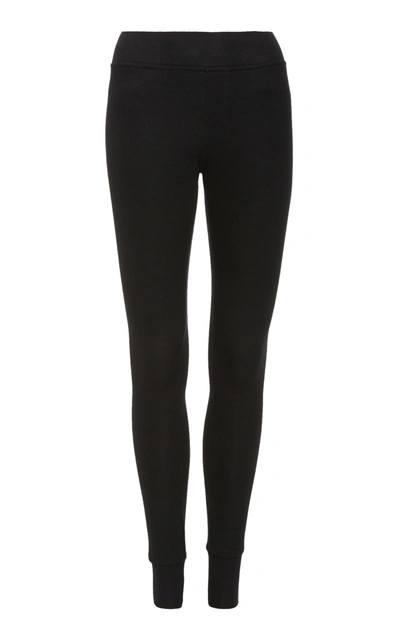 Shop Atm Anthony Thomas Melillo Women's Ribbed Stretch-modal Yoga Leggings In Black