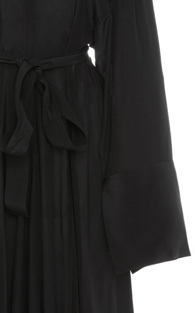 Shop Acne Studios Dree Cutout Silk Crepe Maxi Dress In Black