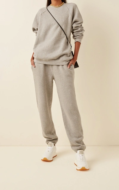 Shop Les Tien Women's Classic Fleece Cotton Sweatpants In Grey