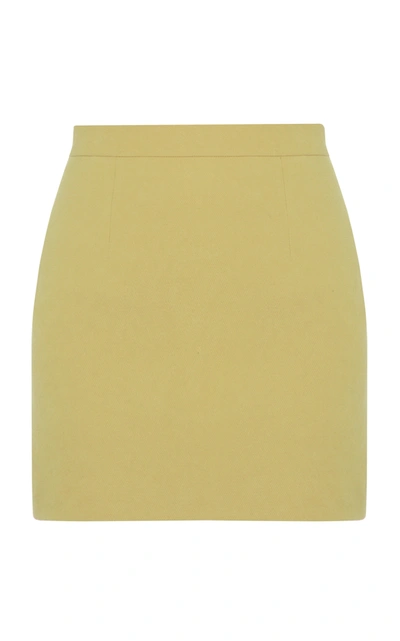 Shop Aleksandre Akhalkatsishvili Cotton Mini Skirt In Yellow