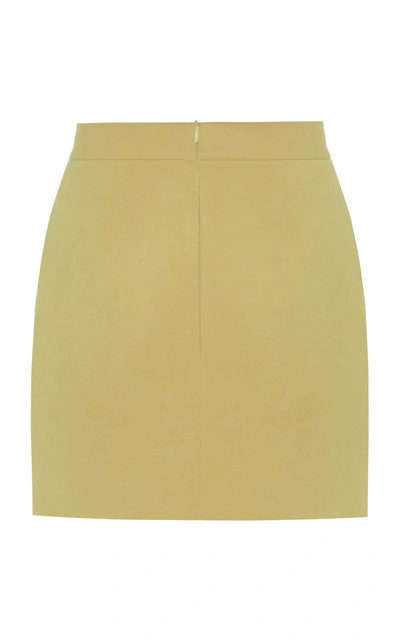 Shop Aleksandre Akhalkatsishvili Cotton Mini Skirt In Yellow