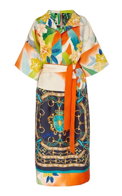 Shop Rianna + Nina Exclusive One Of A Kind Vibrant Silk Dress In Multi